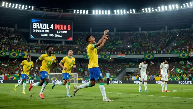 Brasil Goleia Índia em Kolkata com Dois Gols de Samuel Lino